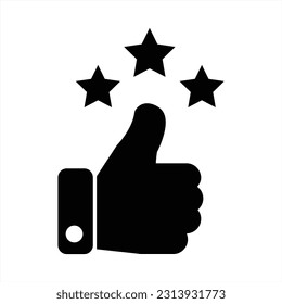  Sube el icono. Sube el estilo plano con el icono estrella. Como signo y símbolo. Ilustración vectorial.