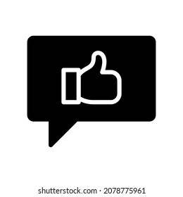 Thumb Up Icon, Glyph style icon vector illustration, Suitable for website, mobile app, print, presentation, infographic and any other project.