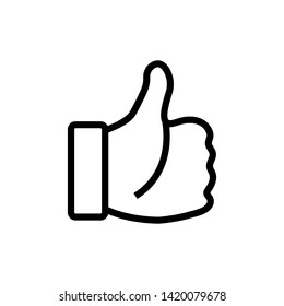Thumb up icon graphic design template vector illustration
