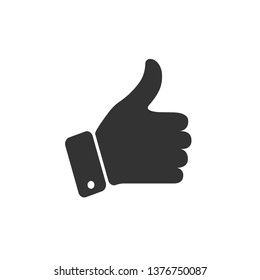 Thumb Icon. Illustration Of Agree, Like Or Okay As A Simple Vector Sign & Trendy Symbol For Design And Websites, Presentation Or Mobile Application.