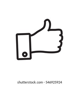 thumb up icon illustration isolated vector sign symbol