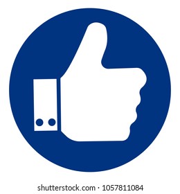 Thumb up icon illustration vector gesture. 