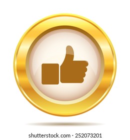 Thumb up icon. Internet button on white background. EPS10 vector. 