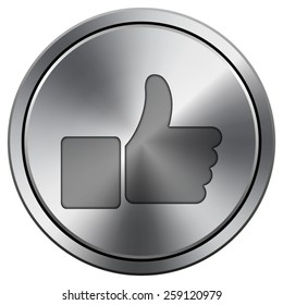 Thumb up icon. Internet button on white background. EPS10 Vector. 