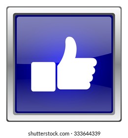 Thumb up icon. Internet button on white background. EPS10 vector.
