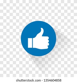Thumb up icon. Isolated like icon. Vector illustration.