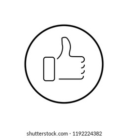 Thumb Up icon isolated on white background. Vector symbol. EPS10