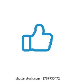 thumb up icon, like button. Stock vector illustration isolated on white background.