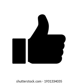 Thumb Up Icon, Like Finger Vector Illustration Sign, Business Social Web Button .