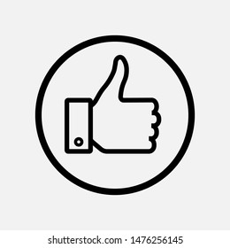 Thumb Icon. Like, Good or Up  Illustration As A Simple Vector Sign & Trendy Symbol for Design,  Websites, Presentation or Mobile Application