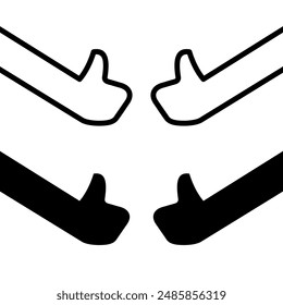 Thumb up icon. Like icon. Rating button for web and mobile devices.