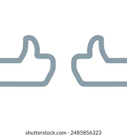 Icono de pulgar arriba. Icono de Like. Botón de clasificación para Web y dispositivos móviles.