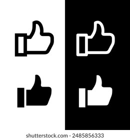 Icono de pulgar arriba. Icono de Like. Botón de clasificación para Web y dispositivos móviles.