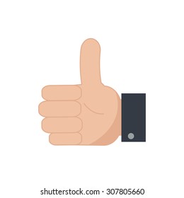 Thumb up icon. Like icon. Simple flat vector. EPS 10.