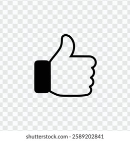 Thumb Up Icon | Like Symbol Isolated on Transparent Background