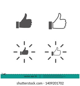 	
thumb up icon, like symbol Logo design template - vector eps10