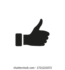 Thumb up icon. LIke icon. Vector. Flat design.