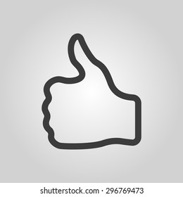The thumb up icon. Like and yes, approve symbol. Flat Vector illustration