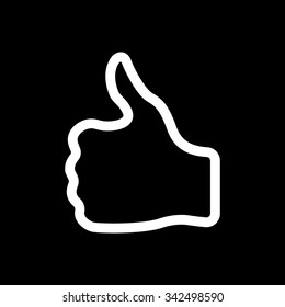 The thumb up icon. Like and yes, approve symbol. Flat Vector illustration