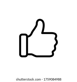 thumb up icon line art design 
