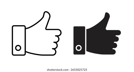 Thumb up icon Logo Design Vector Template Illustration