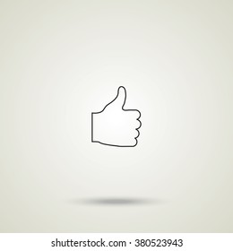 Thumb up icon. Ok sign.