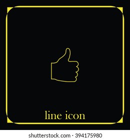 Thumb up icon. Ok sign.
