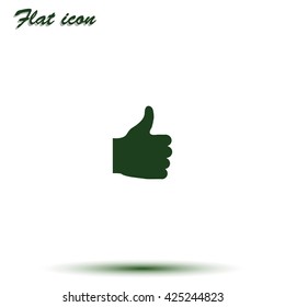 Thumb up icon. Ok sign.