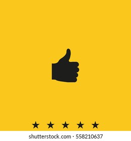 Thumb up icon. Ok sign.