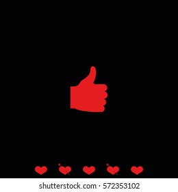 Thumb up icon. Ok sign.