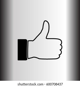 Thumb up icon, okay vector illustration