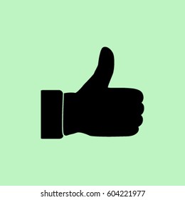 Thumb up icon, okay vector illustration