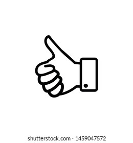 Thumb up icon on white background