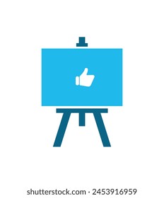 icono de pulgar sobre fondo blanco