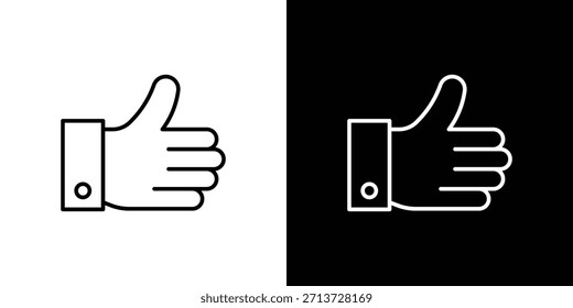 Daumen hoch Symbol, Umriss Vektorzeichen, Logo-Design herunterladen