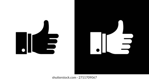 Icono de pulgar hacia arriba Establecer colección. Silueta de Vector.