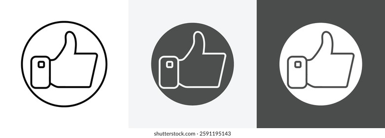 Thumb up icon set vector art