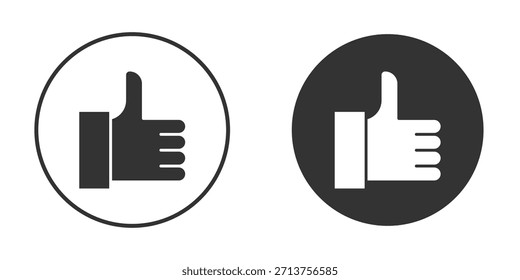 Paquete de signos de icono de pulgar arriba. Símbolos de Vector para Diseños gráficos
