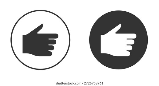 Ícone de polegar para cima forma silhueta gráfico simples símbolos clipart