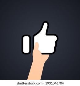 Thumb up icon. Social media concept. Vector on isolated background. EPS 10