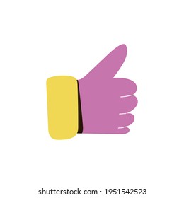 Thumb up icon for social media. Vector illustration, social media, like sign 