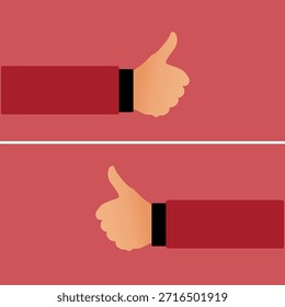 Icono o símbolo del pulgar hacia arriba 