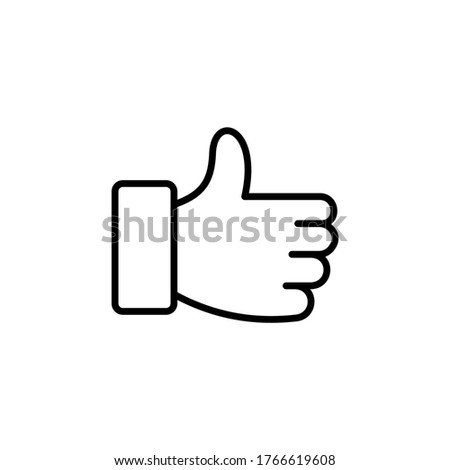 Thumb up icon symbol illustration