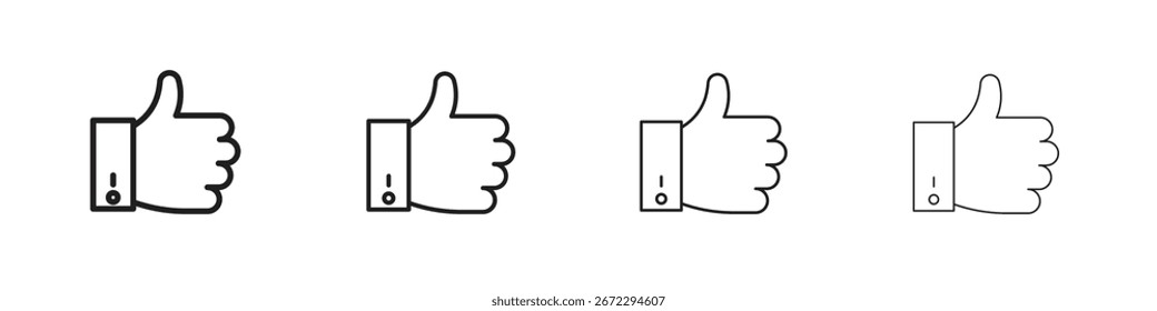 Thumb up icon symbols collection. Vector EPS 10