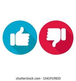 Thumb icon that shows the feeling of likes or dislikes on social media