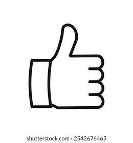 Thumb icon Thin line art isolated