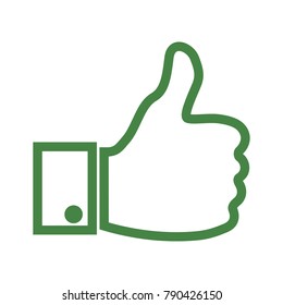 Thumb icon to the top. Simple buttons with user feedback for social network, mobile app. Flat vector illustration.