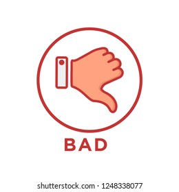 thumb up icon in trendy flat style 