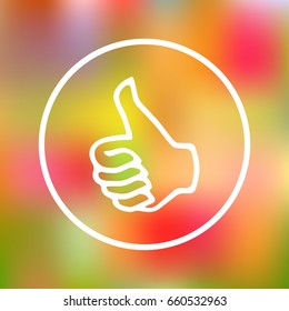 Thumb up Icon in trendy flat style