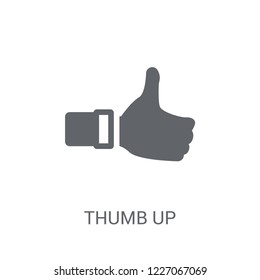 Thumb up icon. Trendy Thumb up logo concept on white background from Startup Strategy and Success collection. Suitable for use on web apps, mobile apps and print media.
